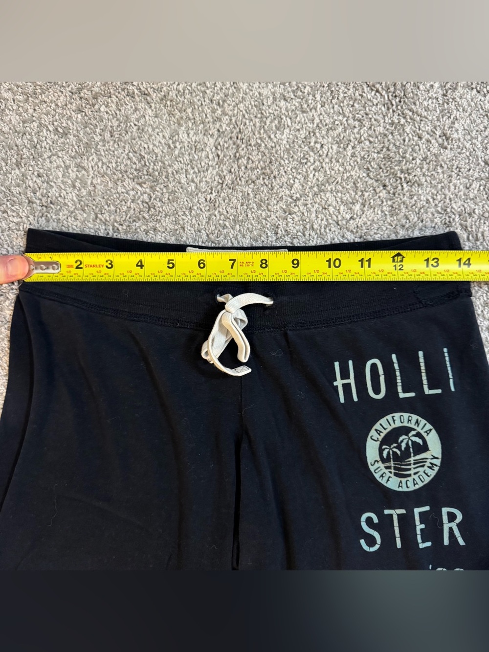 Hollister Navy Blue Women's Size XS Low Rise Flare Logo 28 x 31 Sweatpants - Picture 7 of 12